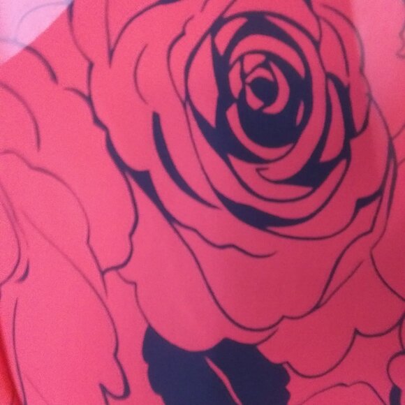 Anne Cole collection sarong roses print  red and black pool beach Cover up - Picture 10 of 16